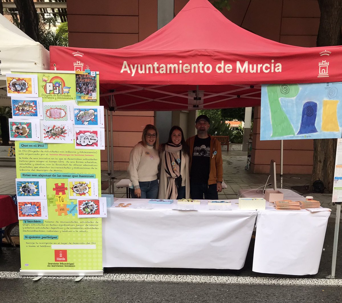 copedeco's tweet photo. Esta mañana os esperamos en la Gran Vía de Murcia. Estaremos hasta las 14:00 horas para contaros todo sobre el Proyecto de Actividades con Infancia del Ayuntamiento de Murcia (PAI). #copedeco #derechosdelniño #derechosdelainfancia @dsocialesmurcia https://t.co/3l8S1LQCHl