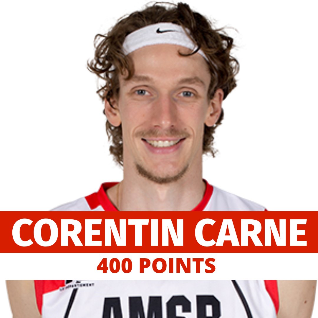400 POINTS : Avec 13 points contre Evreux, Corentin Carne (<a href="/CoCoCrn/">Corentin Carne</a> / @AMSB73) a passé le cap des 400 points en #ProB