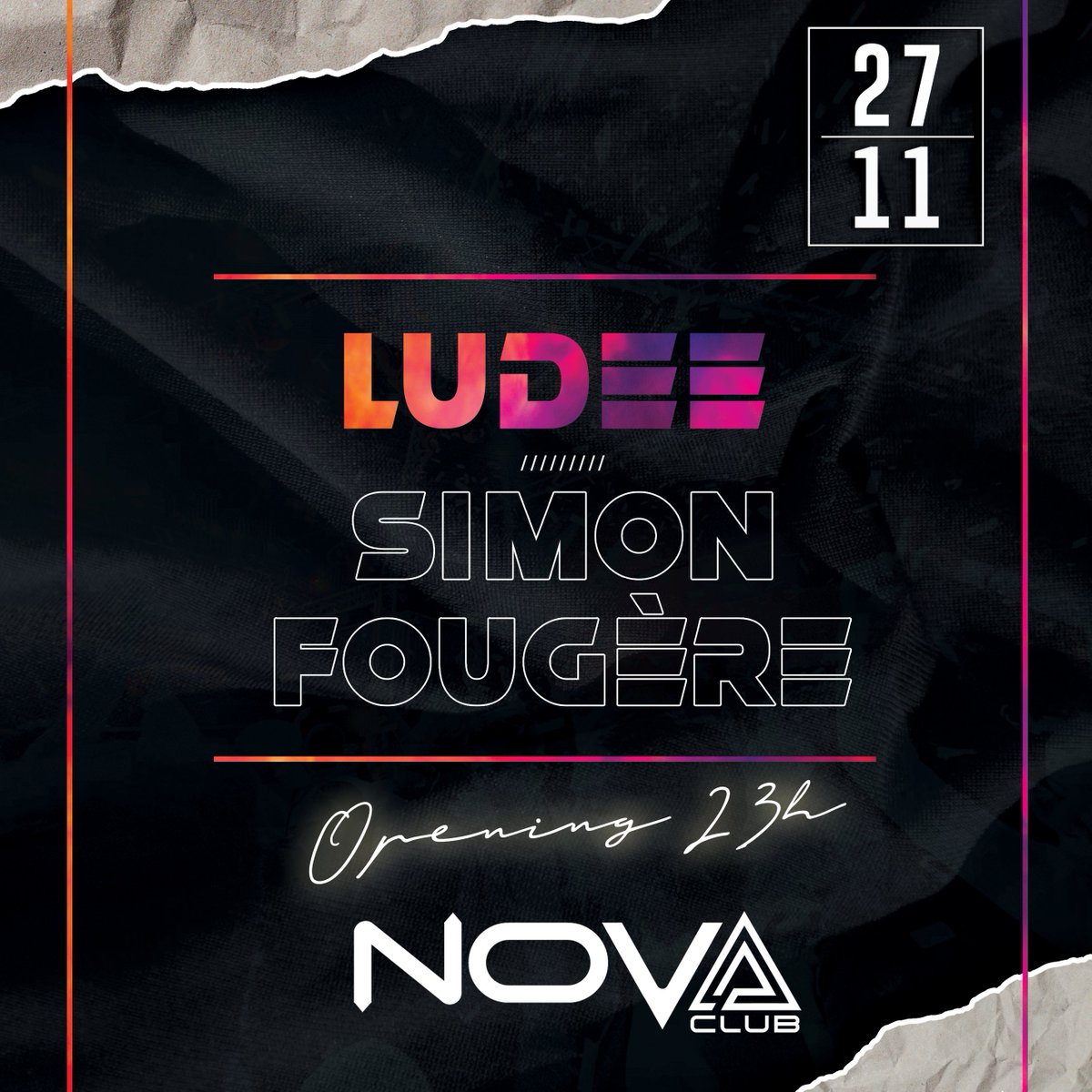 novaclub45's tweet photo. LE PLANNING DE LA SEMAINE 🔥

Au programme :
25/11 : #LAFRESH 
26/11 : #SOSOMANESS 
27/11 : #LUDEEXSIMON

UNE SEMAINE BIEN CHARGÉE VOUS ATTEND !⏳ https://t.co/w2FRIaQABp