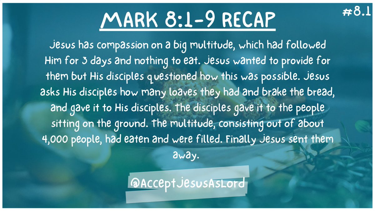 as_accept's tweet photo. Jesus knows exactly what we are going through, He knows every detail of our lives. We can put our trust in Him 💛

#Mark #Bible #Compassion #Care #Love #Heart #Jesus #God #Bread #Fish #Crowd #Multitude #Wilderness https://t.co/vWW0kpldkv