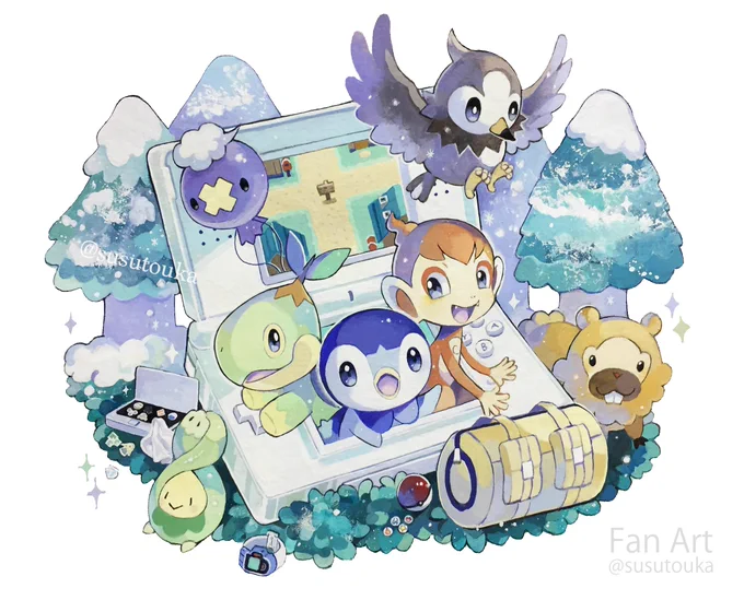 ダイパリメイクありがとう✨
#ポケモンBDSP #Pokemon #FANART 