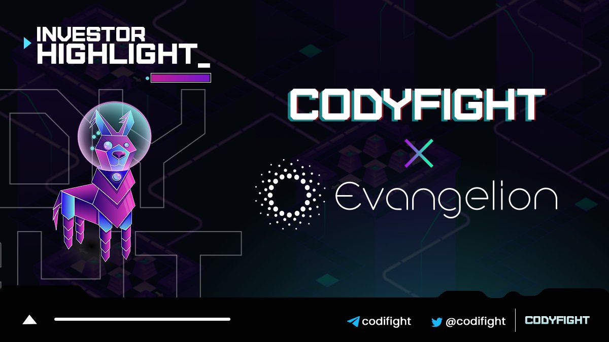 We're pleased to announce that Evangelion Capital  joined #Codyfight as one of our backers 🤝

<a href="/EvangelionLabs/">Evangelion</a> is a project incubator which will provide invaluable consultation and market insights to #Codyfight. We're happy to have them by our side! 🥳

#PlayToEarn #P2Egaming