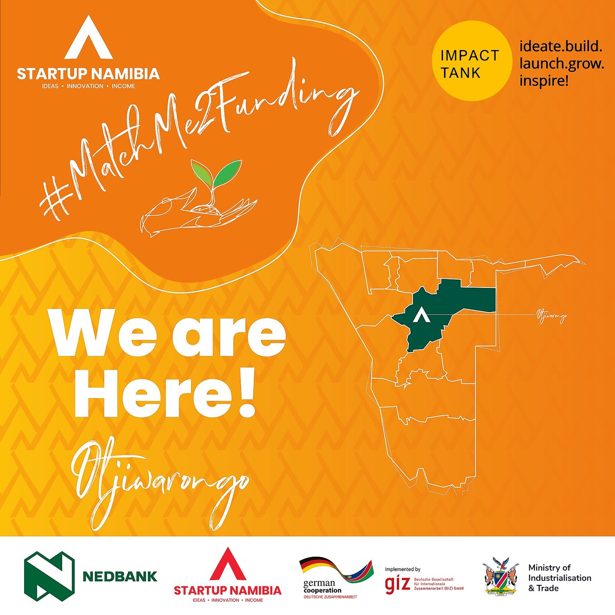 impact_tank's tweet photo. Otjiwarongo we are here!
We are actively choosing to change the future one business idea at a time.
Let’s get you matched!
#startupnamibia #impacttank #MatchME2Funding https://t.co/SEJ7aiMyAd