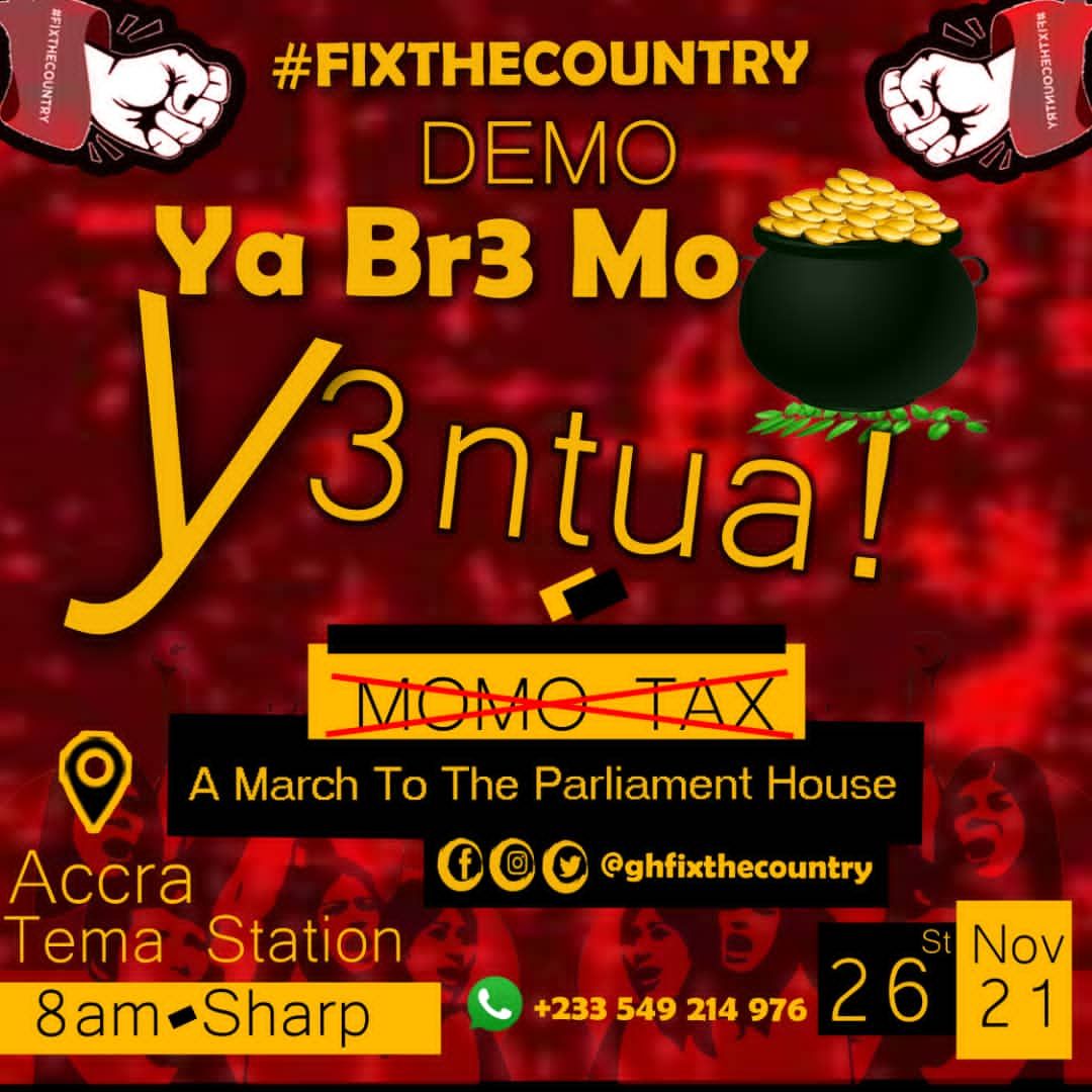 Dreamchaser1017's tweet photo. Ya br3 mo Y3ntua!!! Let's come in numbers Ghana youth we deserve better 🇬🇭🇬🇭 Ghana b3y3 yie biom #FixTheCountry @Ghfixthecountry @fixghnownow @Owuraaddo @UnscriptedPoet https://t.co/4L5hHSdOZ3