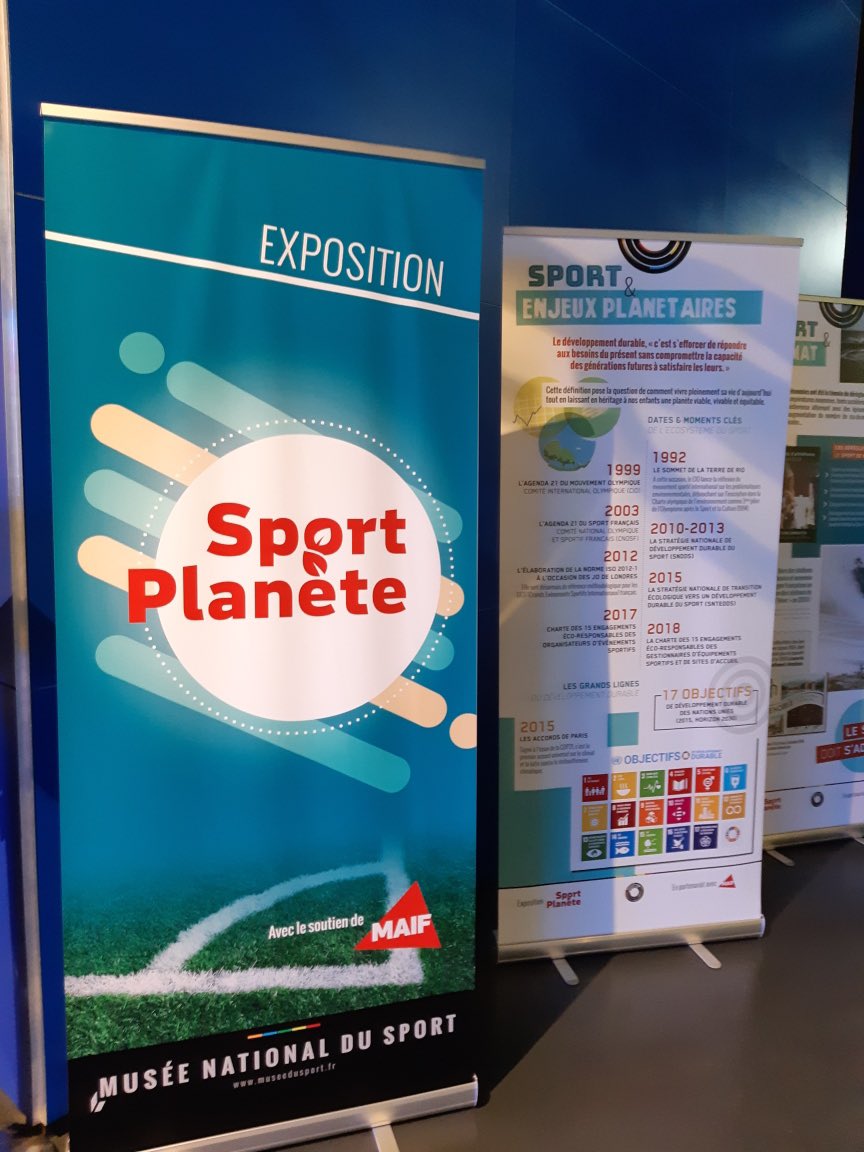 cyndie79's tweet photo. 🌍 Inauguration de l'exposition itinérante SPORT PLANÈTE au @MuseeduSport conçue et réalisée en collaboration avec @MAIF et @MrD_SVPlanete #Sport #environnement https://t.co/0qyqzO0net