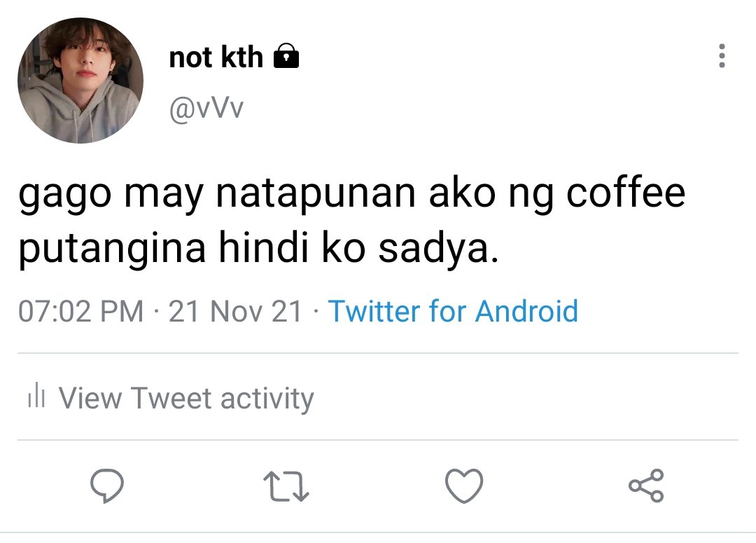 kvsdawn's tweet photo. Bagay Tayo | filo #taekookau

Were in Jungkook was bumped by Taehyung and spilled coffee on his clothes... https://t.co/wHbyE5wAt4