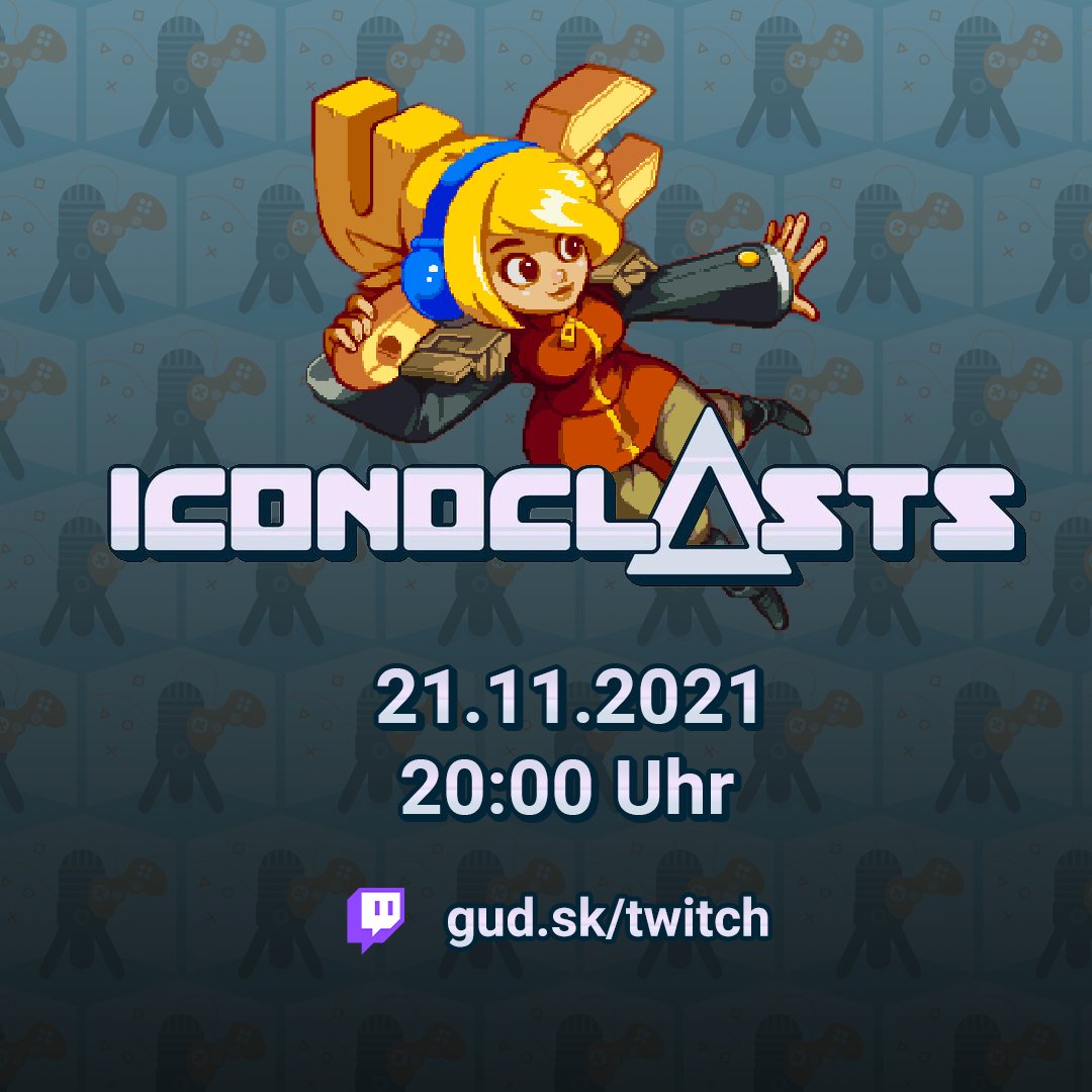 Heute Abend, 20:00 Uhr, #Iconoclasts, auf gud.sk/twitch. Schaut rein!
#Metroidvania #Indiegame #pixelart #twitch #stream