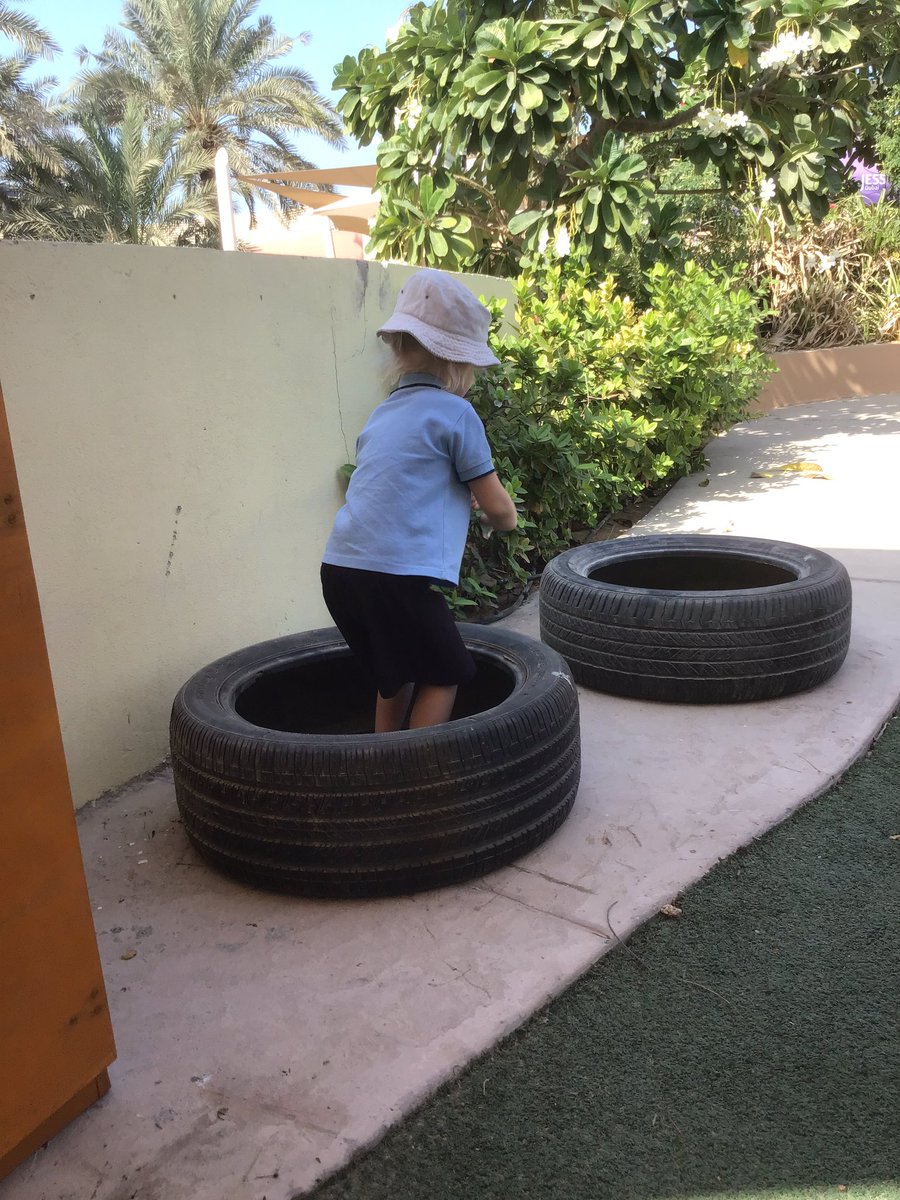 JESSJumeirahFS2's tweet photo. We are so proud of Mac in F2 for completing the Desert Warrior Challenge at the weekend! He inspired us to set up our own challenge in the F2 Garden… great for our gross motor skills! #JESSjumSport @JESSDubai https://t.co/wZxOwJsE72