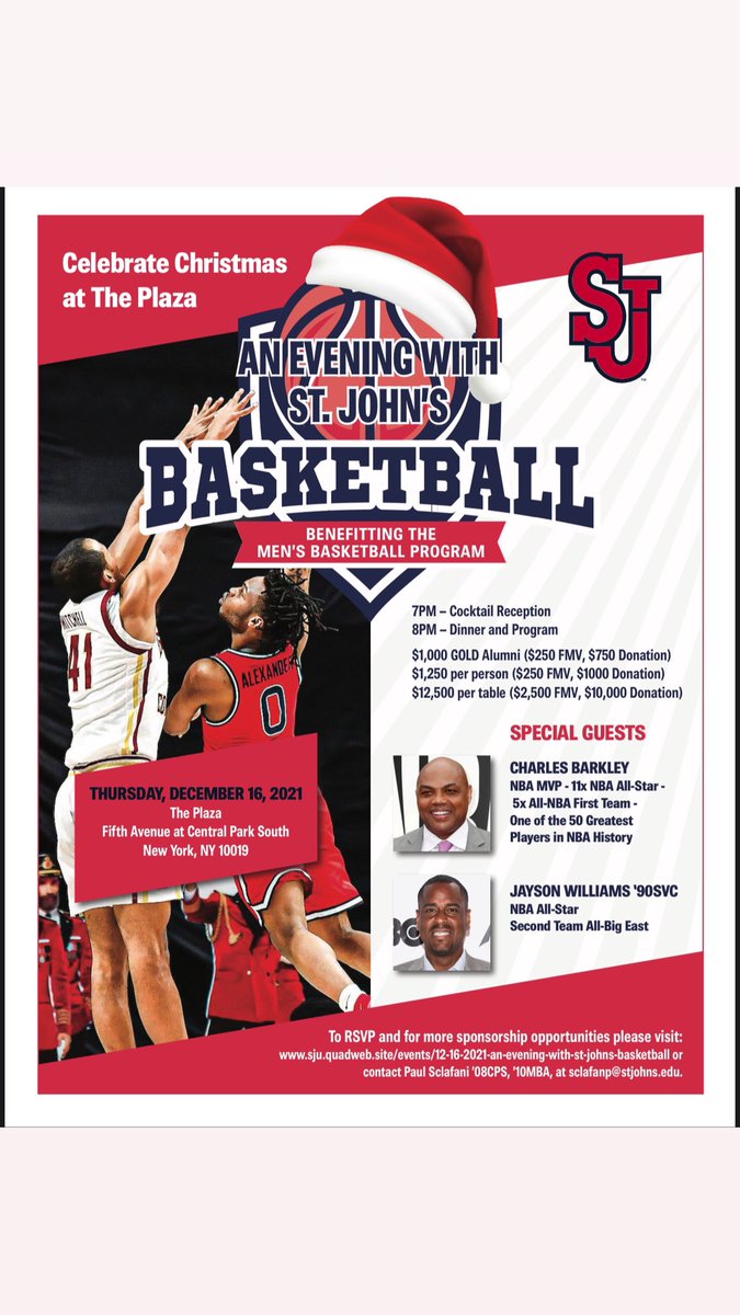NotoriousNJV's tweet photo. Have you reserved a table, tickets or sponsorship yet for #EveningWith? Going to be SOLDOUT! Stay tuned for the online and live auction that will be EPIC! https://t.co/6BnA9oFAmz

#sjubb #ChristmasAtThePlaza #ExpectToWin #CharlesBarkley #JaysonWilliams #RSVP https://t.co/J85z7p7jgX