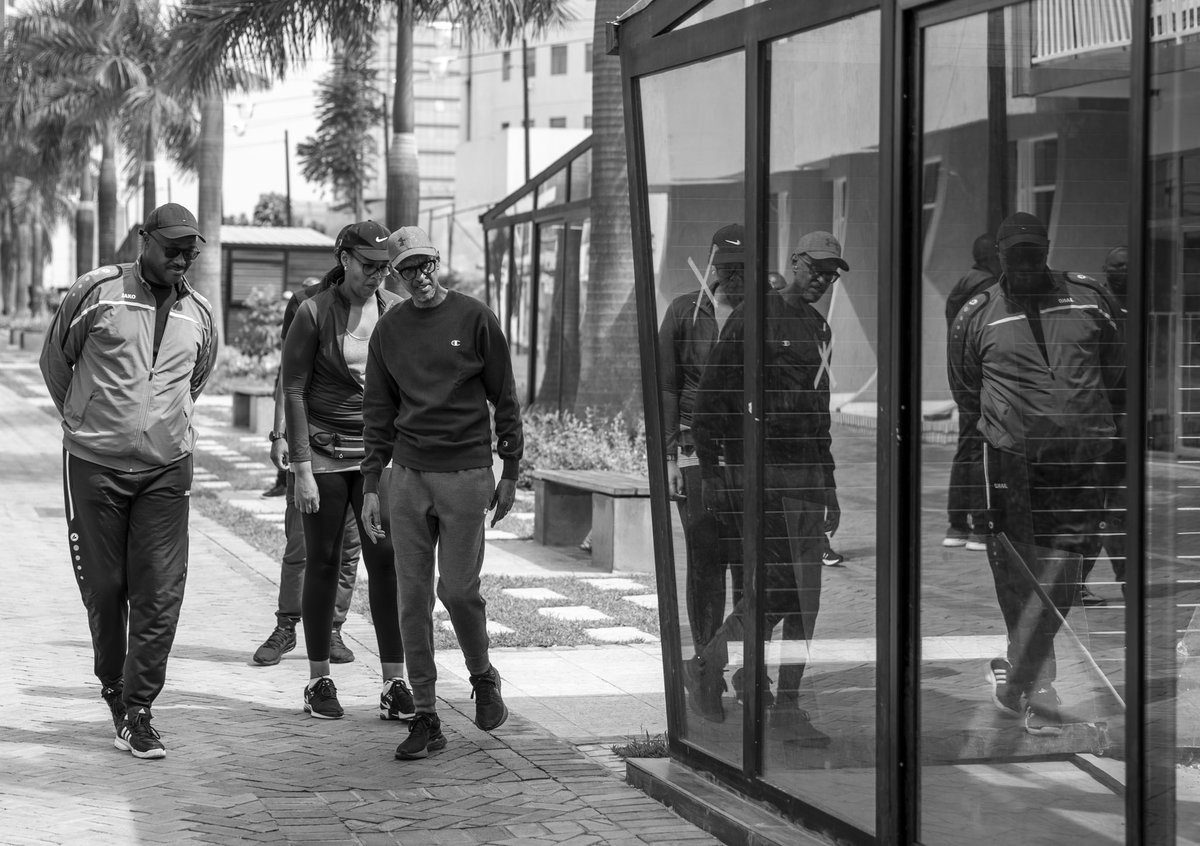 PaulKagame's tweet photo. It was liberating to join #CarFreeDay today and walk the streets of Kigali after so many months of #COVID19 restrictions. See you all at the next #CarFreeDay! https://t.co/aPkEp2sqNl