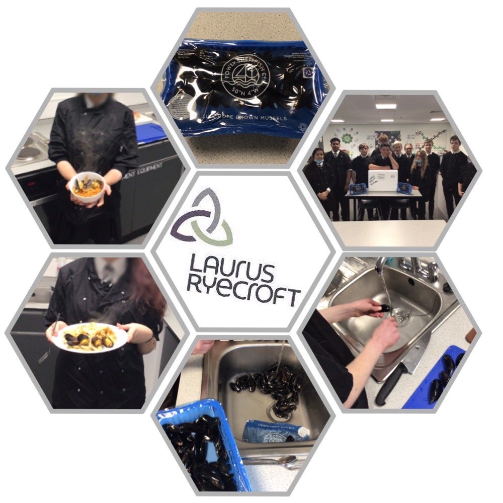 LR_Culture's tweet photo. @laurustrust @laurusryecroft 
Last week our Y10 Hospitality &amp; Catering groups took part in the #fishheroes project. All students prepared &amp; cooked the mussels; learning all about this healthy, sustainable &amp; environmentally-friendly food source. Thank you @FoodTCentre @HeroesFish https://t.co/69252DO0I8