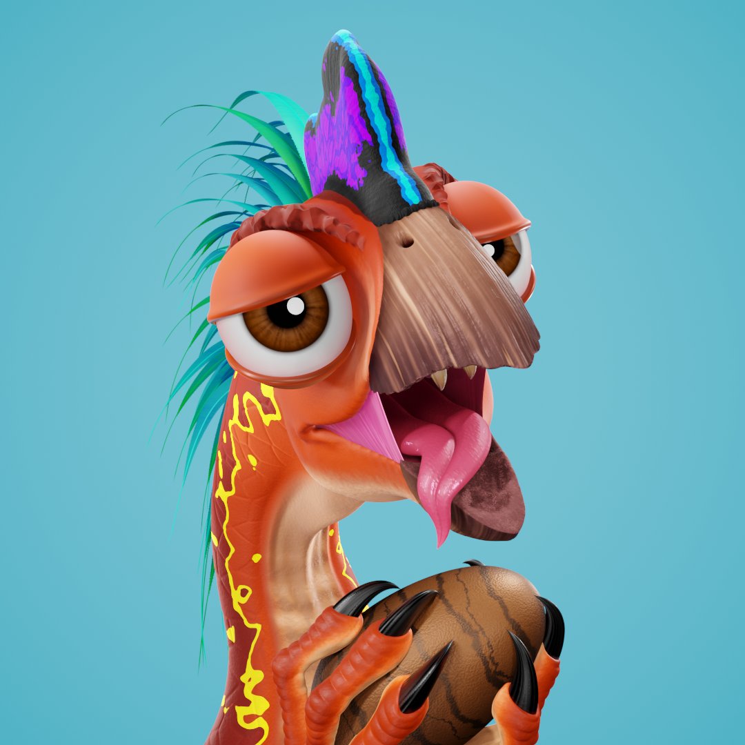 Oviraptor #420 is exhausted after a Saturday night of gallery hopping, although was turned away at the 6th gallery for being too intoxicated by all the amazing art.🎨🦖 Discover your unique oviraptor today.🌻🐣 #NFTcollection #nftcollector #NFTcommunity  opensea.io/assets/0x495f9…