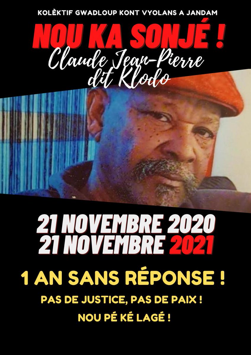 Déjà 1 an! 1 an sans réponse, 1 an sans arrestation des assassins de Claude JEAN-PIERRE, 1 an sans justice!!  NOU KA SONJÉ KLODO! Pour marquer cette année et rappeler que nous restons mobilisés, nous voulons des réponses !  PAS DE JUSTICE, PAS DE PAIX !! #jistispouklodo