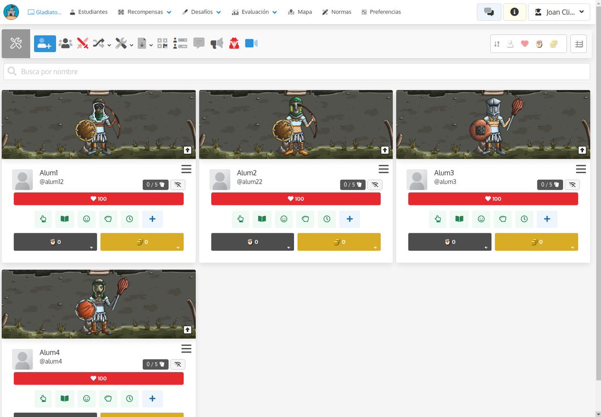 FantasyClassApp's tweet image. 🏰FantasyClass.app 1.94: nuevo tema de gladiadores y gladiadoras, se ha cambiado la gestión de equipamientos y se pueden enlazar desafíos y evaluaciones para marcar como superados los que tengan una nota superior a la marcada #FantasyClass #gamificación #gamification