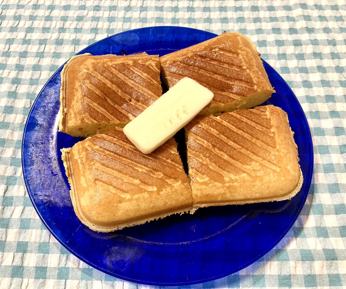ホットサンドメーカーでパンケーキ作った！めっちゃ美味しい