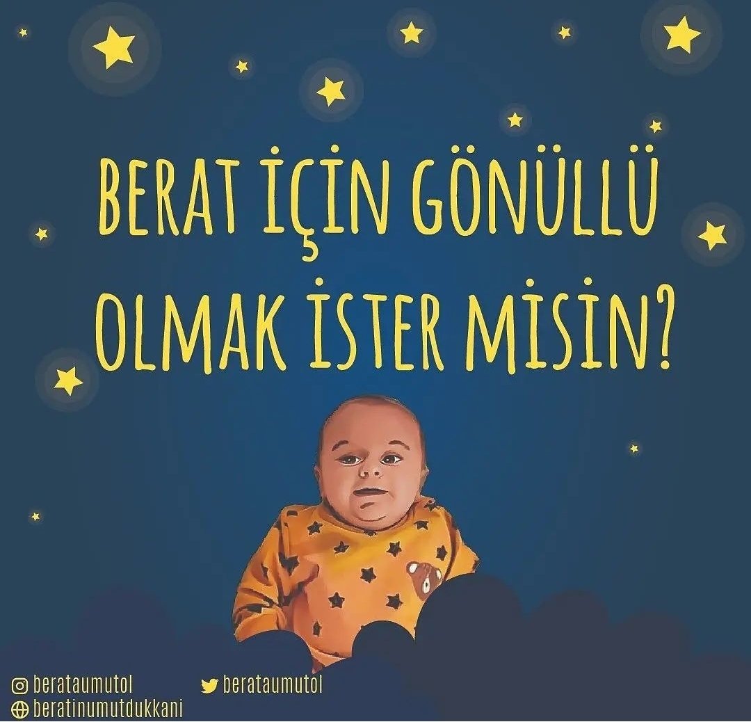 Güzel hafta sonları herkese, Berat'ıma sizlerde Gönüllü olmak ister misin 🙏

#BerataYıldızOlurmusun