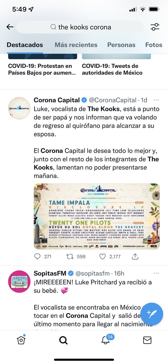 daniel_arrellin's tweet photo. #thekooks #CoronaCapital2021 Que bueno que los vi el martes. 😌👌🏽 Conciertaso. https://t.co/AJiAJvX7YU
