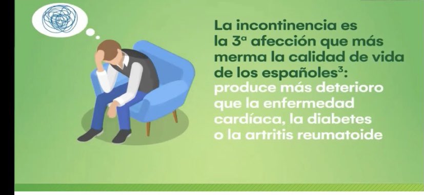 #incontinencia365dias la #incontinencia es la tercera afección que más merma en la #calidad de vida de los #españoles … porqué tardamos tanto a llegar al #especialista ?
<a href="/AECP_FAECP/">AECP</a> <a href="/sinug_org/">SINUG</a> <a href="/MedtronicES/">Medtronic España</a> <a href="/ColoplastCC/">Coloplast Incontinencia España</a> <a href="/BIOCABLAN_SL/">Biocablan S.L</a> <a href="/WellspectIberia/">Wellspect Iberia</a> <a href="/WFIP_Official/">WFIPP</a> <a href="/aecirujanos/">aecirujanos</a>