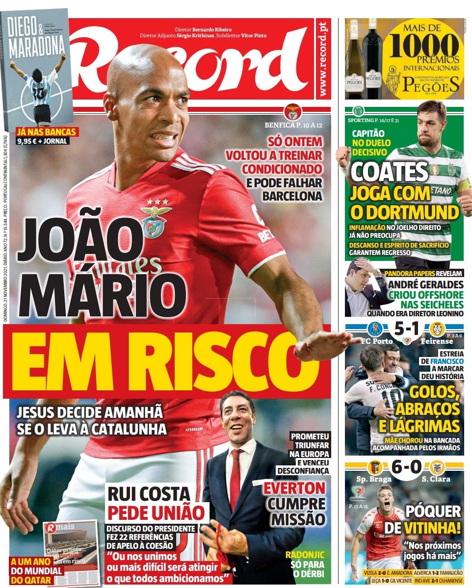 O FC Porto não tem direito a aparecer na capa do <a href="/Record_Portugal/">Record</a> 😭😭