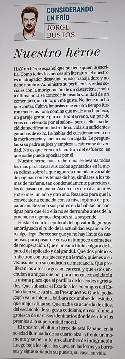 barranco_aurora's tweet photo. Opositar es sacrificarse por una meta sin garantías de éxito. Se debe valorar a quienes son capaces de hacerlo y darles su reconocimiento. #culturadelesfuerzo https://t.co/PYvZlpgPuj