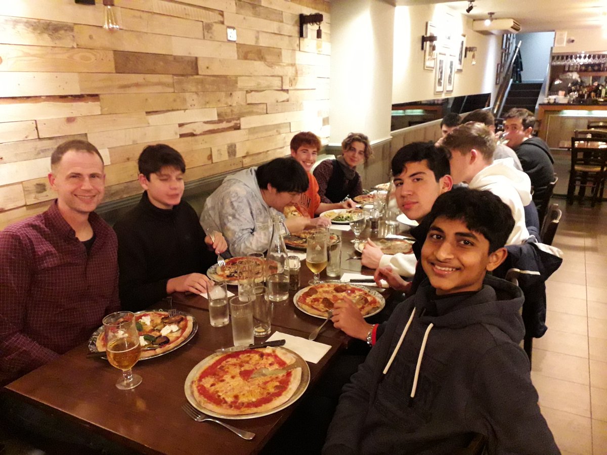 CSkrines's tweet image. Thank you very much to  Mr Hathaway for organising a tutor group outing for the L6th to Gran Italia. Great pizza, puddings and company.