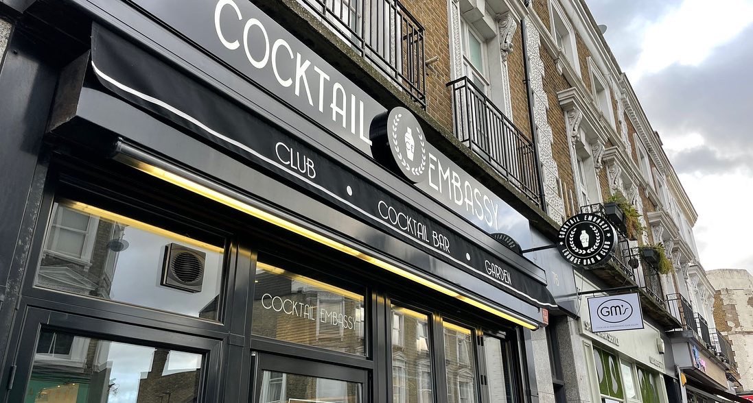 New illuminated signage installed today #CocktailEmbassy #CrystalPalace #Builders