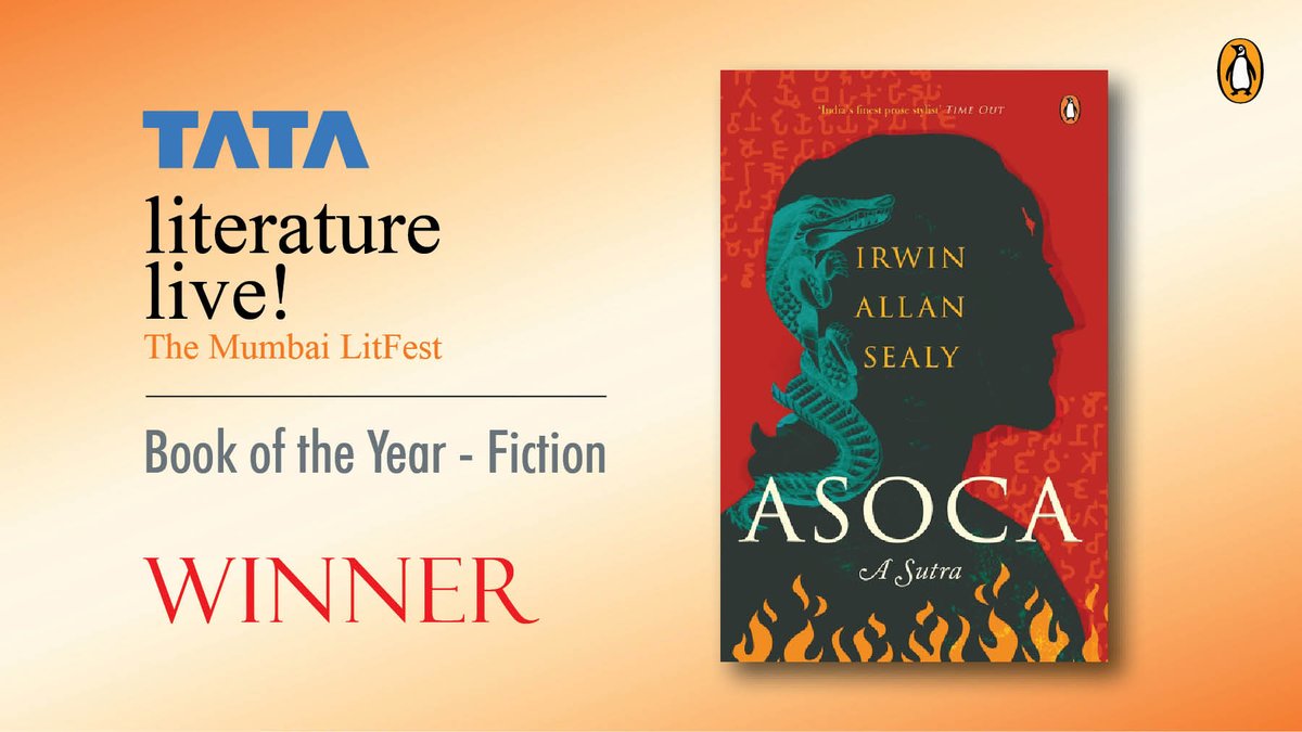PenguinIndia's tweet photo. #Asoca winning The Book of the Year - Fiction Award at @tatalitlive made our day! Clutching our copy with glee brb. https://t.co/OWt44n7eOt