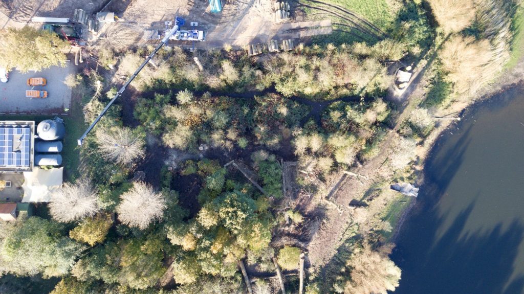 Er was groot onderhoud in het #sprokkelbos. Zo zag dat er uit vanuit de lucht! speelboslent.nl/onderhoud-bos/