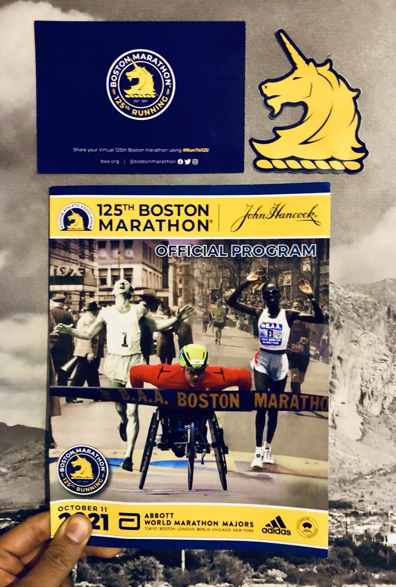 VikUppal's tweet photo. Virtual 125th Boston Marathon.

The iconic medal.❤️

27,707 virtual runners entered.

109 countries represented.

725,900+ miles were run virtually.

Thank you,Boston.💙💛

C🌎ME T🌍GETHER.🏃‍♂️ 

@bostonmarathon #bostonmarathon #runto125 #run #running @ukrunchat #ukrunchat #Boston https://t.co/AftnTvzrjU