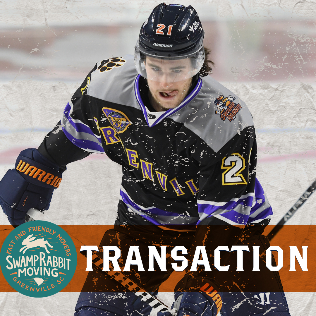 SwampRabbits's tweet photo. Swamp Rabbit Moving Transaction: Defenseman Bobby Russell has signed a PTO with AHL Ontario

#BitByBit https://t.co/q0rRzpuwTm
