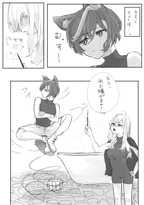 crossick魔女集会パロのやつ
お風呂に入りたいくない白雪さんvs綺麗にして着飾したい健屋さん ファイッ!!
(1/2) 