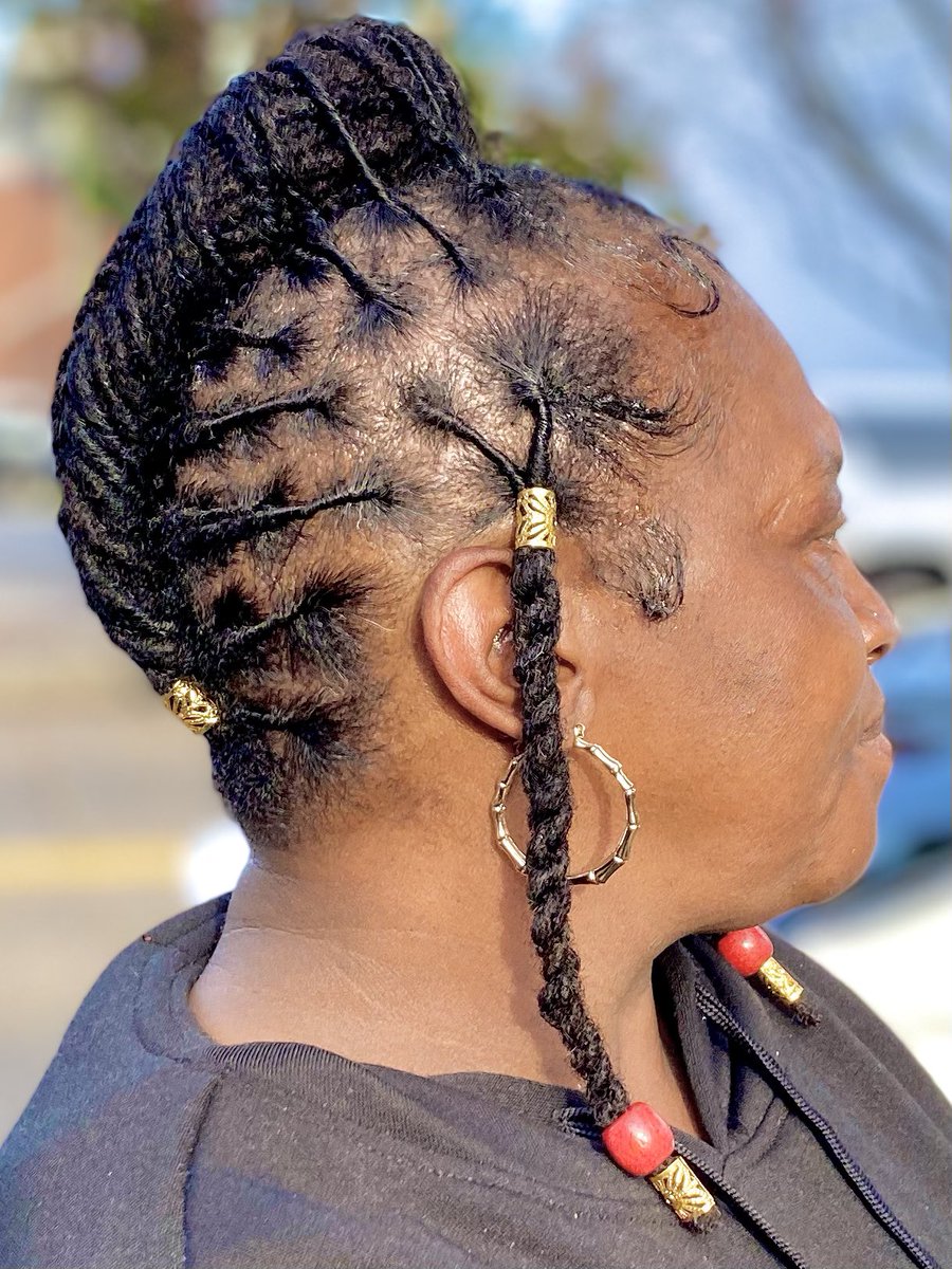 iLoc_Smith's tweet image. She travelled from Fayetteville, NC to the Philly area, south jersey to be exact, to get her locs in an updo.