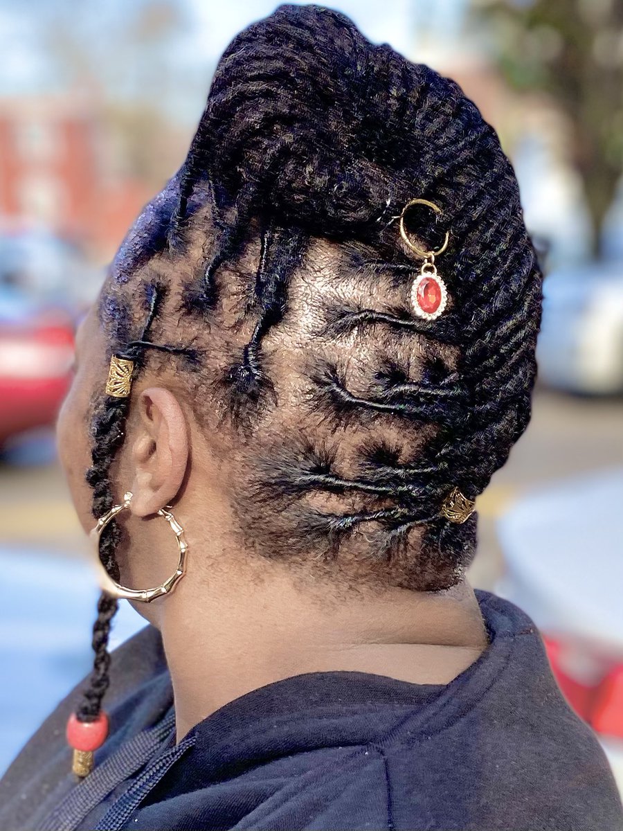 iLoc_Smith's tweet image. She travelled from Fayetteville, NC to the Philly area, south jersey to be exact, to get her locs in an updo.