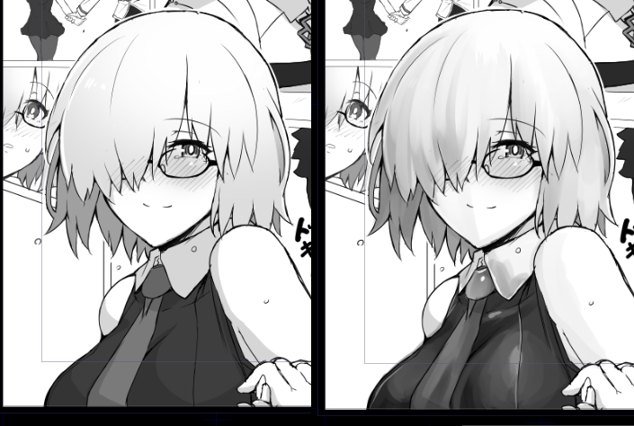 やはりこの筆塗り仕上げにしようかな。髪の感じが個人的にこっちがいい感じになる。 