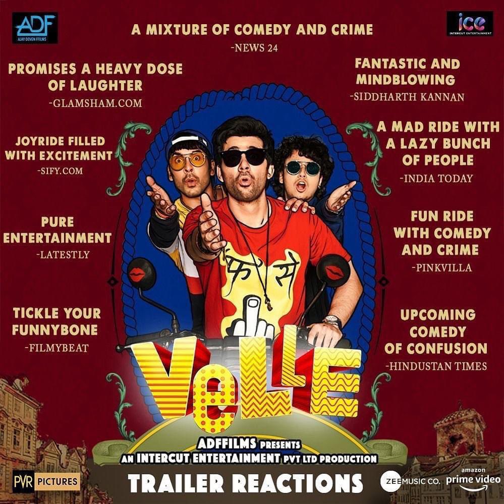 espnjohnsy's tweet photo. #AjayDevgn presents
#intercutentertainment @ZeeMusicCompany @PicturesPVR @ADFFilms
VELLE directed by @DevenMunjal
#Velle in cinemas:10th Dec 2021 https://t.co/1FSvsSgeeS