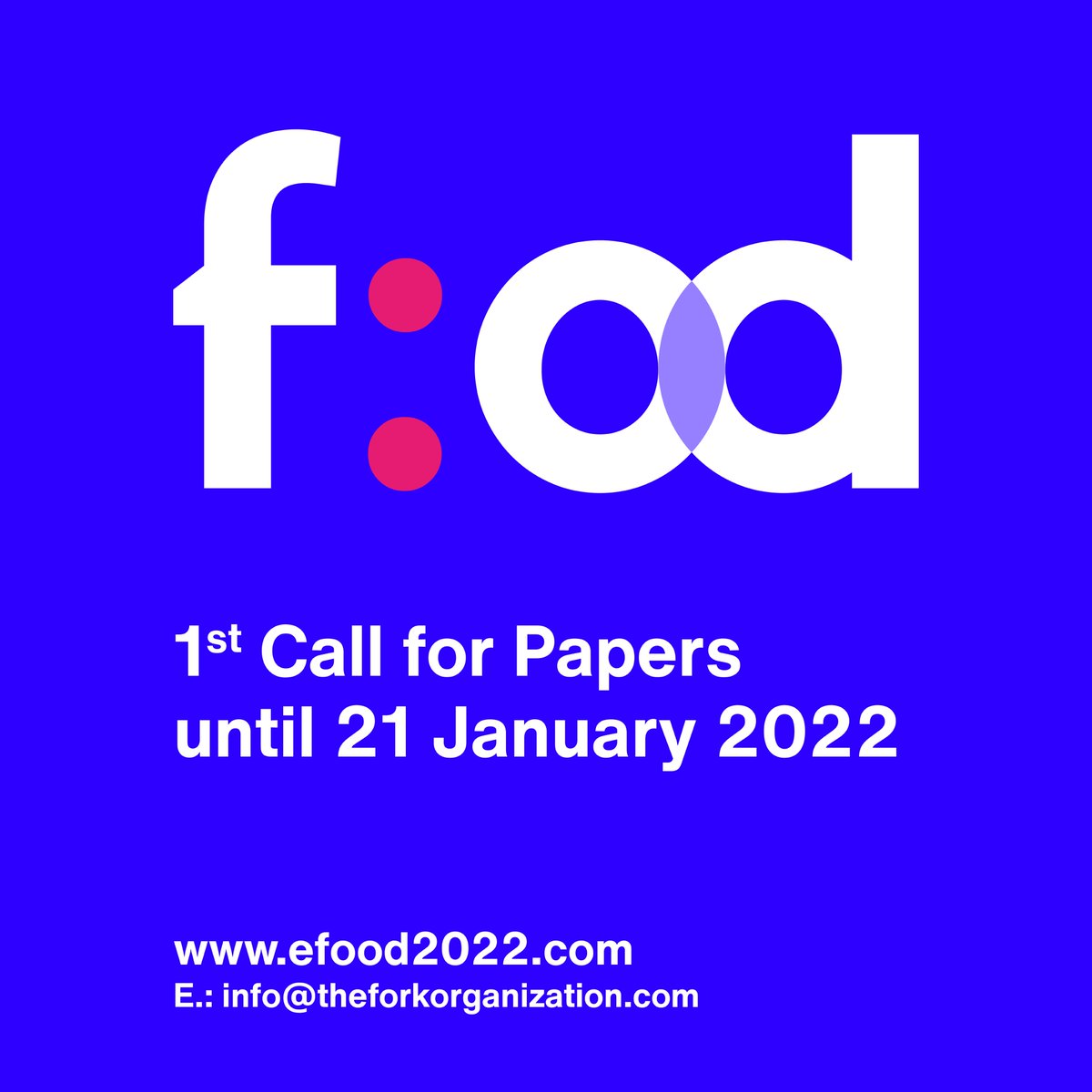 The FORK Organization will be organizing the 3rd International Food Design and Food Studies Conference in April 2022. The call for papers and projects are open until 21 January under the theme Experiencing and Envisioning Food: Designing for Change #food #fooddesign #efood2022