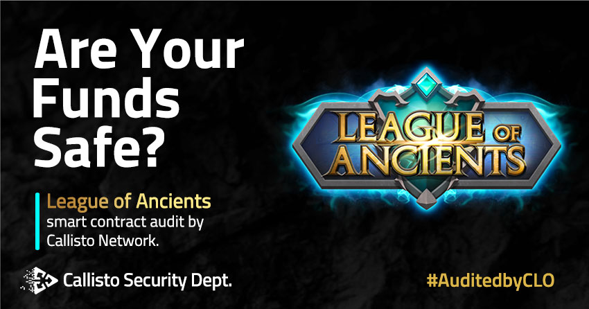 CallistoAudits's tweet photo. Are Your Funds Safe?

Callisto Network Security Department ( $CLO ) conducted the #Leagueofancients  ( $LOA ) smart contract security audit.

Here is the report:
📋 https://t.co/s9HCO7HDlB https://t.co/xcATg59CQv