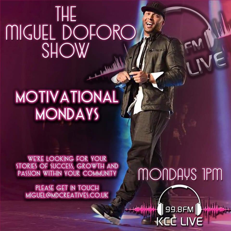 migueldoforo's tweet photo. My Monday shows @KCCLive will be a platform for anyone doing great work across our city region, community champions, social entrepreneurs, community groups, emerging talent and much more all welcome. Drop me a message I’d love to hear about you and get you on the show #kcclive 💛 https://t.co/5vs6yVUIa0