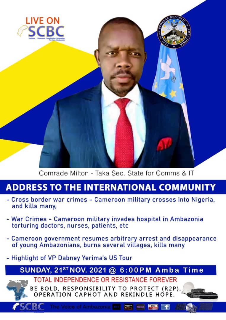 AmbaDHA_org's tweet photo. Catch Comms SOS, Cde @AmbaMilton live on @scbc_tv for updates at 6:00pm Amba Time. Don’t miss this outstanding segment. https://t.co/Ky6k2CvzB4