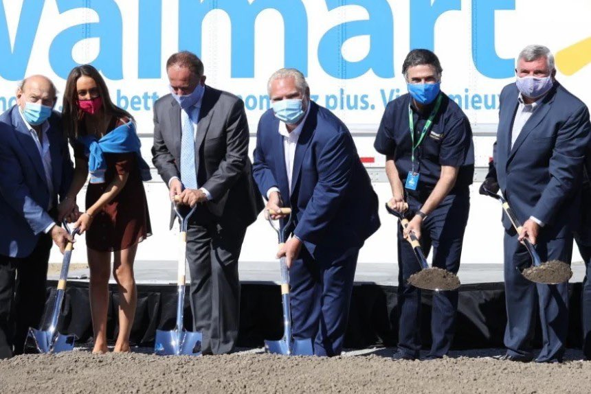 1Jakesmith's tweet photo. “Support small business!” Doug said as he broke ground on a Walmart.

“Shop local!” Doug cried as he ate his McDonald’s French fries.

“I support electric vehicles!” Doug claimed as he ripped out charging stations. 

And Conservative voters can’t see this?!! 😫

#VoteFordOut2022 https://t.co/gKYbGYkSS1
