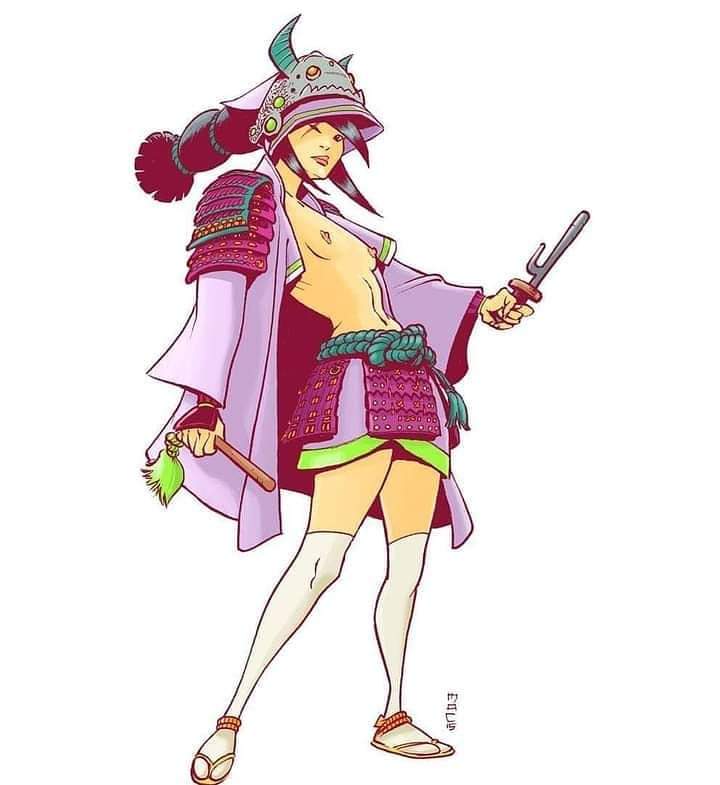 gianlucamaconi's tweet photo. #onnabugeisha #jitte #skinnygirl #girl #small #warriorwoman #samurai #samuraigirl #kabuto #maconi #gianlucamaconi https://t.co/HzGxR7PcIS