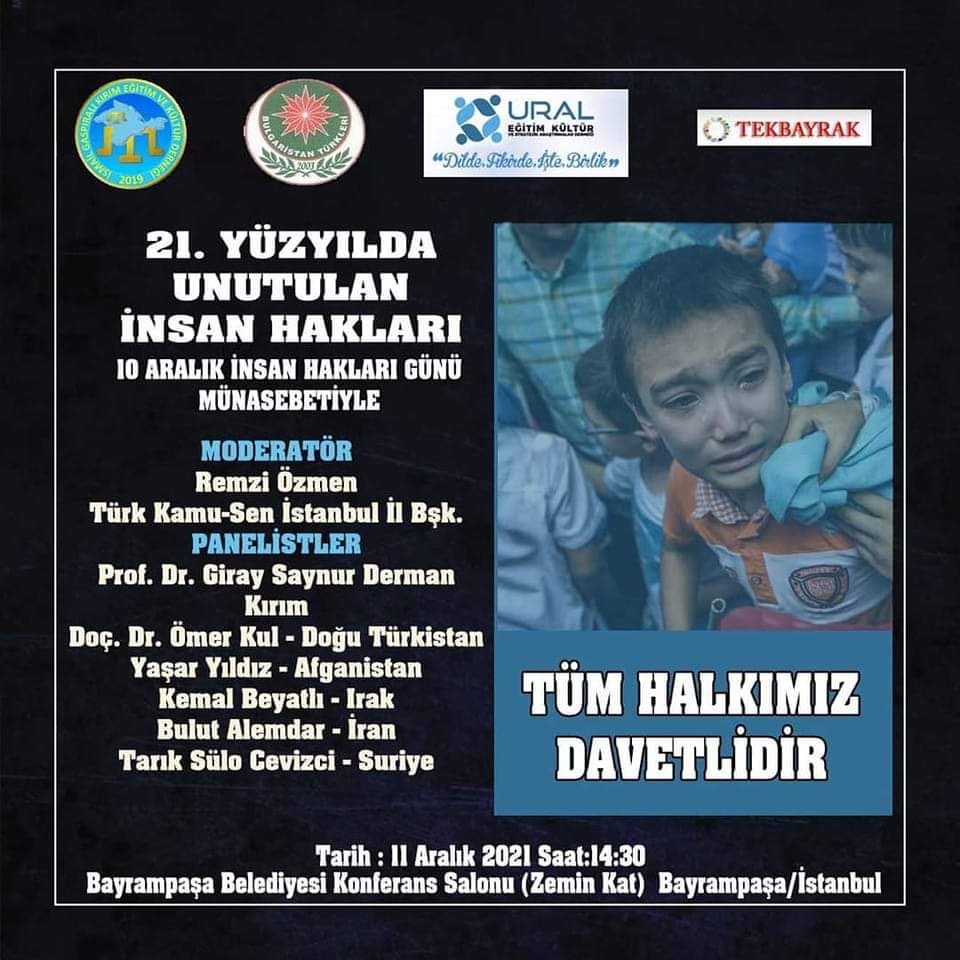 Tarih: 11 Aralık 2021
Saat:  14:30
Yer. :.  Bayrampaşa Belediyesi Konferans Salonu
#Ursad