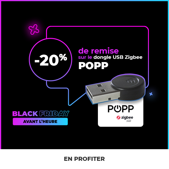maisonetdomotiq's tweet photo. 😍 Ajoutez facilement le protocole ZigBee à votre box domotique grâce au dongle Usb Popp à 23€ seulement !

Ca se passe ici 👉 https://t.co/wDrKDMMRiD

#BLACKFRIDAY #BONPLAN #DOMOTIQUE #SMARTHOME #ZIGBEE #JEEDOM #EEDOMUS #HA https://t.co/5GRoMMCB92