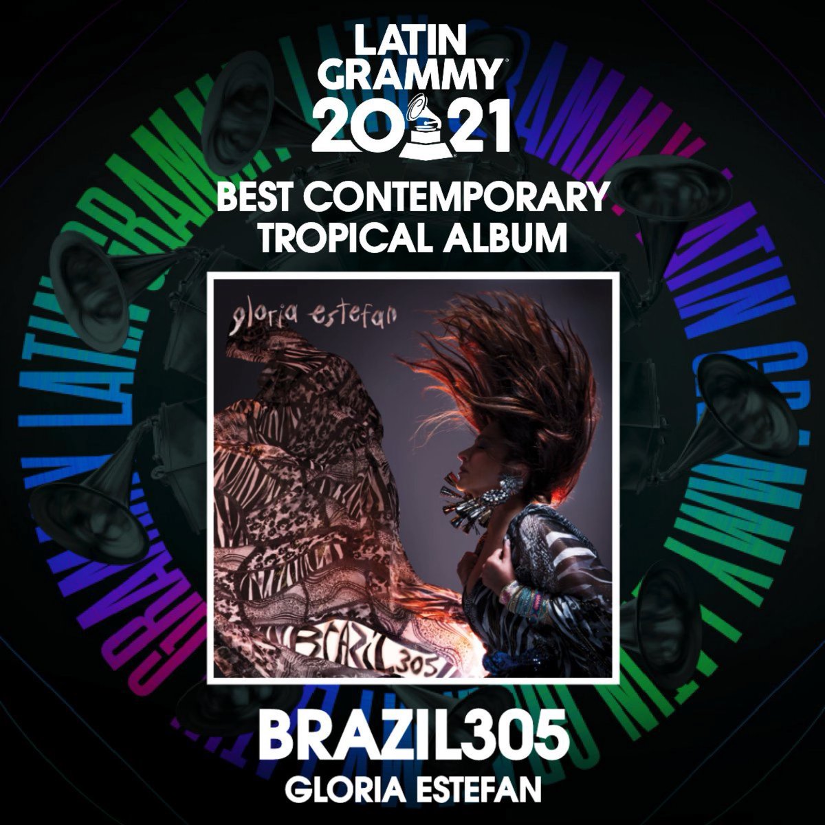 discowallflower's tweet photo. Meant to tweet about this a few days ago, but this #GRAMMYs  win for #Brazil305 was so richly deserved. #GloriaEstefan remains an absolute artistic force. Cheers! https://t.co/k0xzLtXXDY