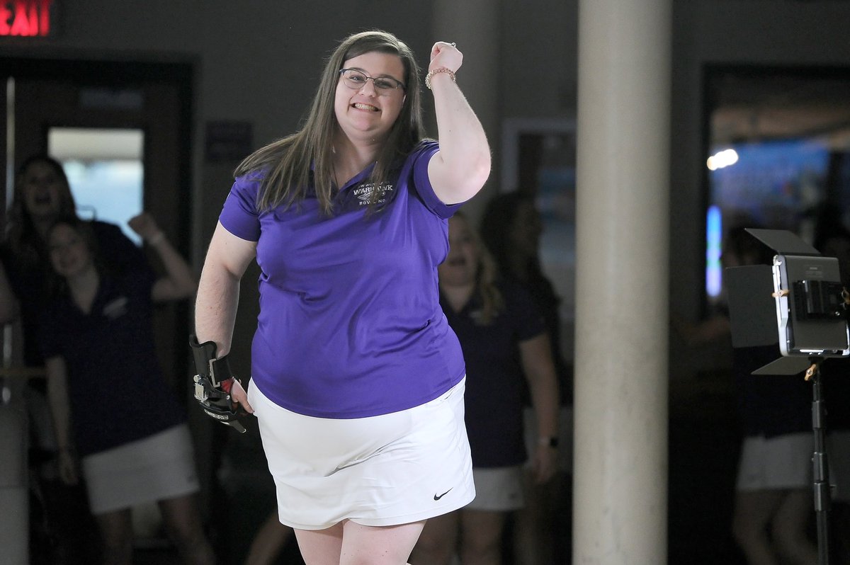 UWWAthletics's tweet photo. Looking for lots of these reactions today! 

No. 21 @warhawkbowling wraps up play today at the Warhawk Classic in Fort Atkinson today. Competition starts at 8:30 a.m. at Rock River Lanes!

#NCAABowl | #PoweredByTradition https://t.co/oZ0T8hfi3G