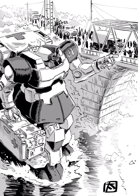荒川さん@WildRiverArakaw の個展を勝手に応援イラスト!「G-WORLD 2」表紙ジオラマを漫画風に描きました! 