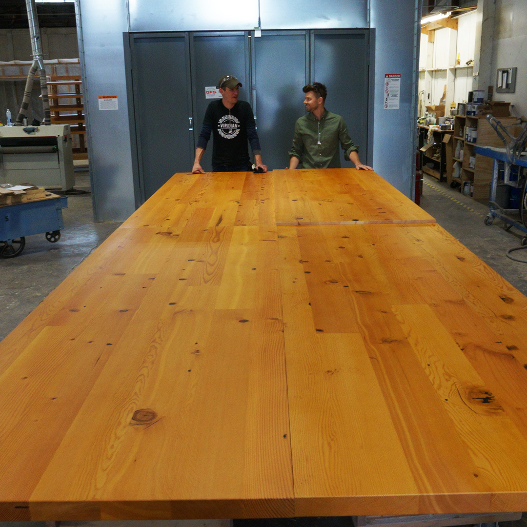 viridianwood's tweet image. Holy Conference Table! This table was custom made using our Reclaimed Doug Fir, any guesses as to how many people it seats?

#viridianwood #reclaimedwood #reclaimedwoodtable #restauranttable #cafetable #dougfirwoodtable #reclaimed #sustainable #sustainablesourcing