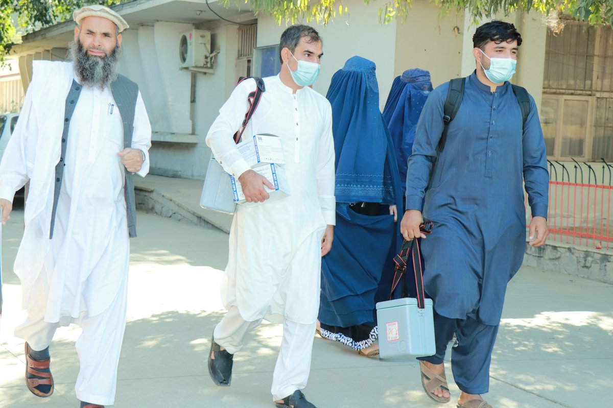 Our heroes who put J&amp;J covid-19 vaccines in the arms of over one million Afghans in one month amidst the complex humanitarian crisis in the world. We salute you!!