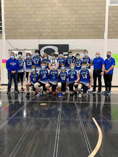 Your 5A Provincial silver medalists École St. Mary High School Marauder Senior Boys. Lost a close final 22-25, 26-28. So proud of these players and coaches. We battled through injuries all year long and were 5 points from the gold. Great season. #SMHS #ProudPrincipal #ProudCoach