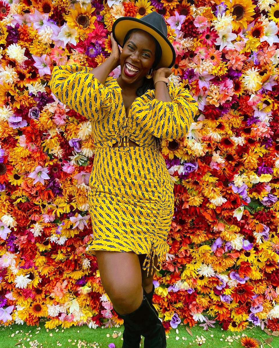 Jaylene_C_Owens's tweet photo. Especially now, I want to receive, and spread joy, because if I get consumed with the nonsense going on in the news, it will leave me in a state of rage. SO...if no one has given you your flowers today, I'm leavin some on your timeline!

Dress: #Ofuure Shirt: #SimiSienna https://t.co/9Zma7MEBl3